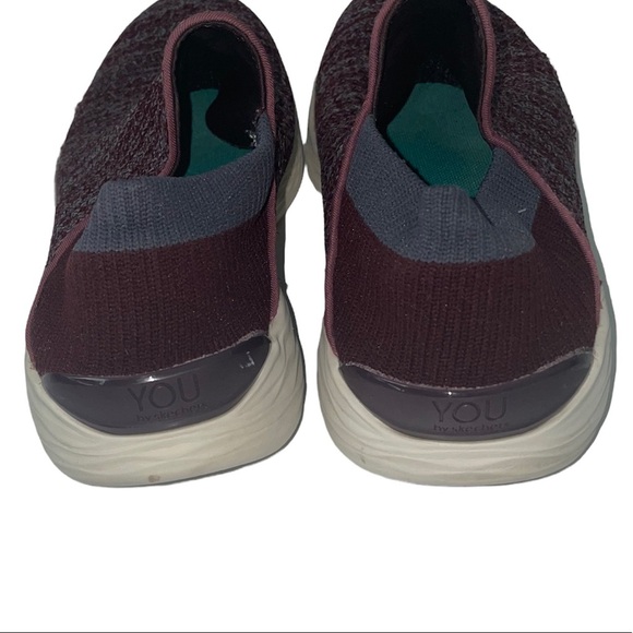 YOU by skechers Burgundy Slip On Sneakers Size 7 - Picture 3 of 9